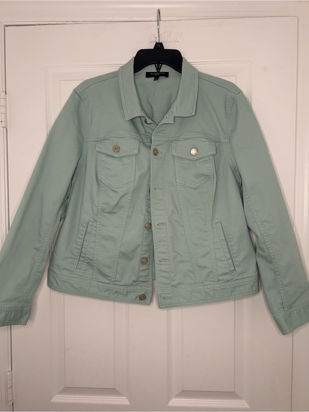 Talbots Mint Green Cotton Jean Jacket